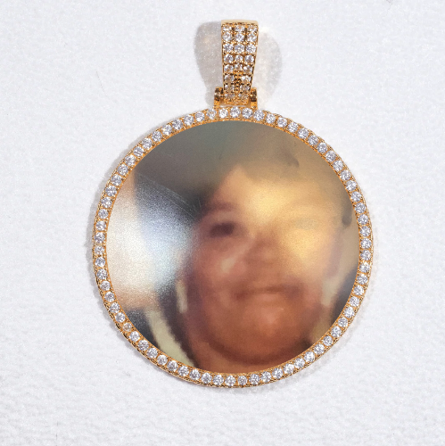 MEDIUM 3D CIRCLE CUSTOM PICTURE PENDANT