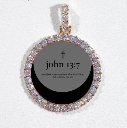 3D CIRCLE CUSTOM PICTURE PENDANT SMALL SIZE