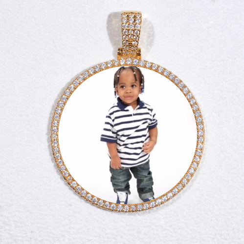 MEDIUM 3D CIRCLE CUSTOM PICTURE PENDANT