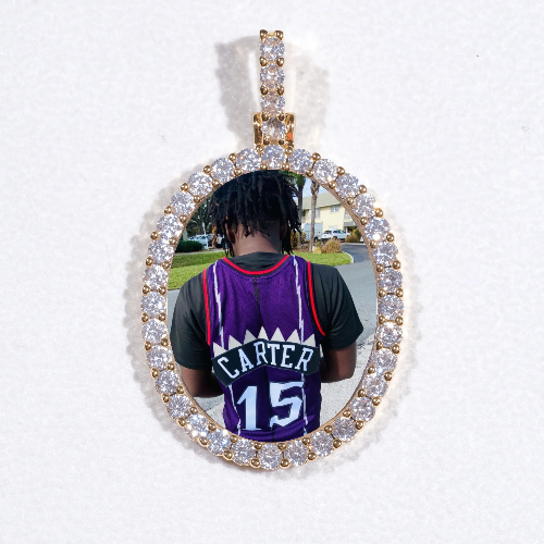 3D Oval Custom Picture Pendant