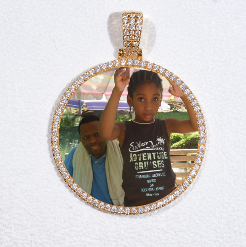MEDIUM 3D CIRCLE CUSTOM PICTURE PENDANT