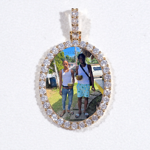 3D Oval Custom Picture Pendant
