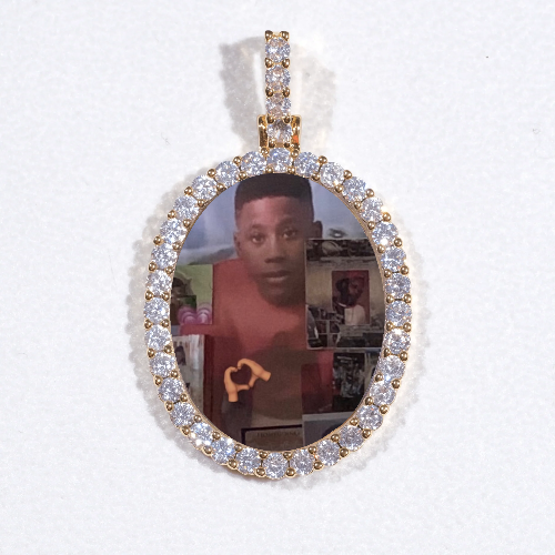 3D Oval Custom Picture Pendant
