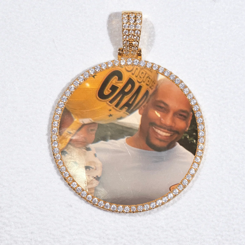 MEDIUM 3D CIRCLE CUSTOM PICTURE PENDANT