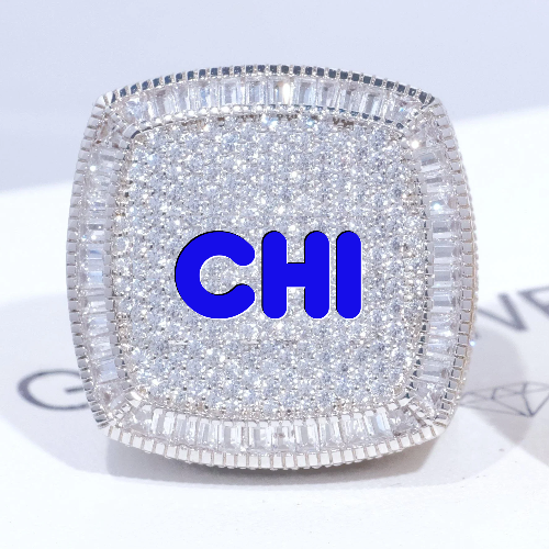 CUSTOM LETTER 3D ICED RING