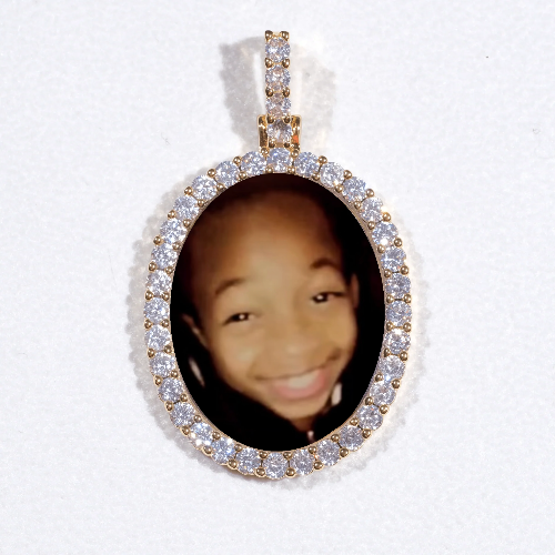 3D Oval Custom Picture Pendant