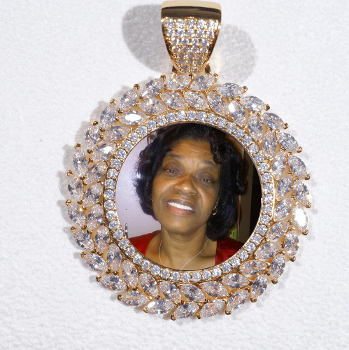 Large 3D Wheat Ear Custom Picture Pendant
