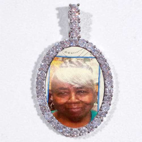 Large 3D Oval Custom Picture Pendant