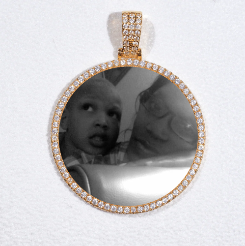 MEDIUM 3D CIRCLE CUSTOM PICTURE PENDANT