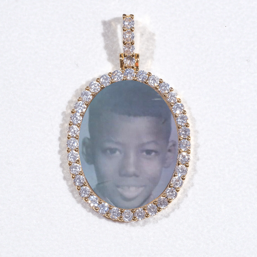 3D Oval Custom Picture Pendant