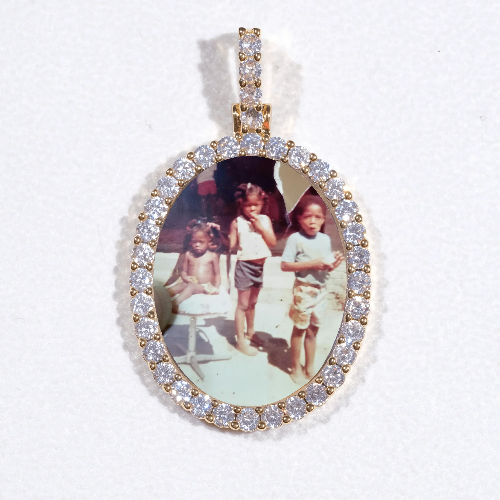 3D Oval Custom Picture Pendant