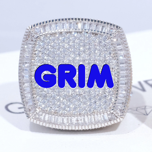 CUSTOM LETTER 3D ICED RING