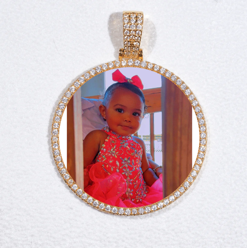 MEDIUM 3D CIRCLE CUSTOM PICTURE PENDANT