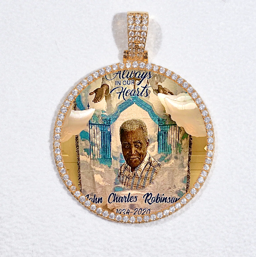 MEDIUM 3D CIRCLE CUSTOM PICTURE PENDANT