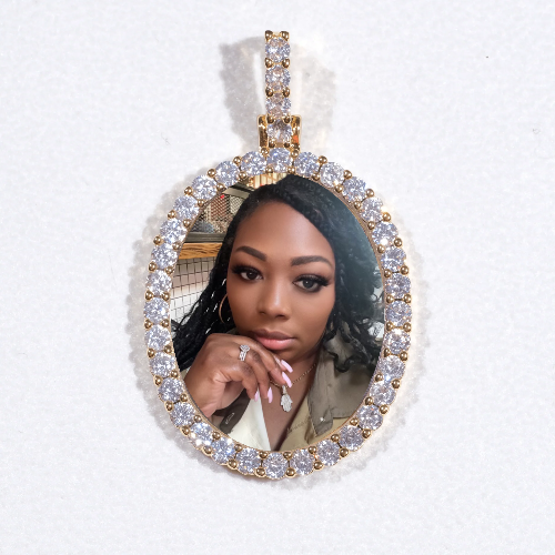 3D Oval Custom Picture Pendant