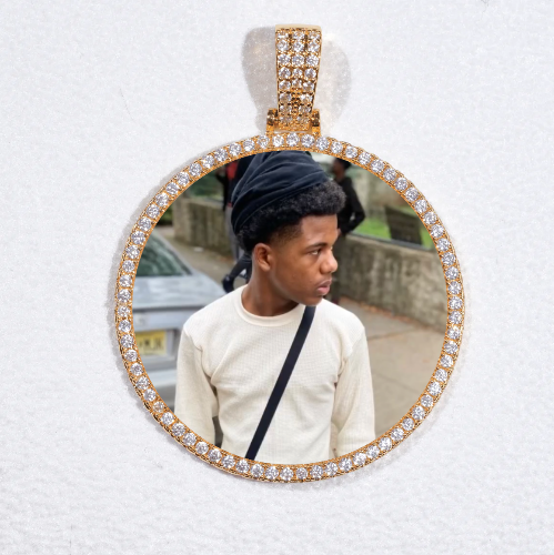MEDIUM 3D CIRCLE CUSTOM PICTURE PENDANT