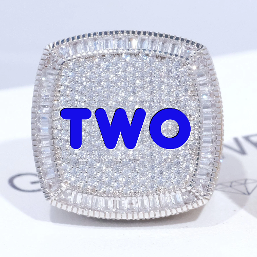 CUSTOM LETTER 3D ICED RING