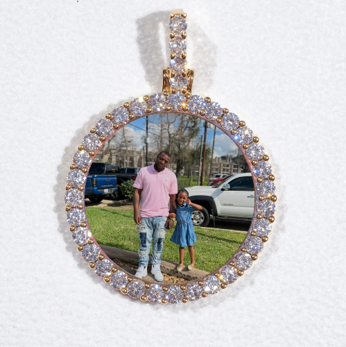 3D CIRCLE CUSTOM PICTURE PENDANT SMALL SIZE