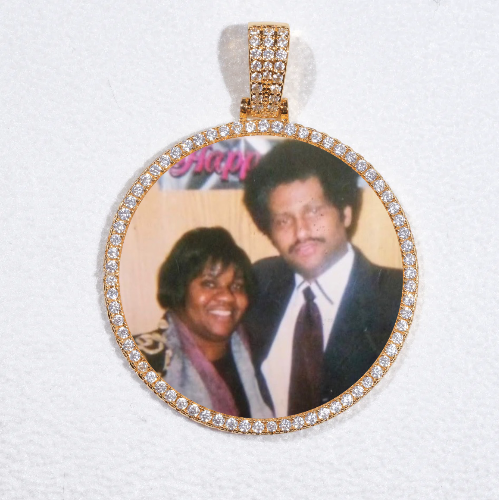 MEDIUM 3D CIRCLE CUSTOM PICTURE PENDANT