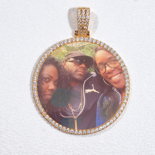 MEDIUM 3D CIRCLE CUSTOM PICTURE PENDANT