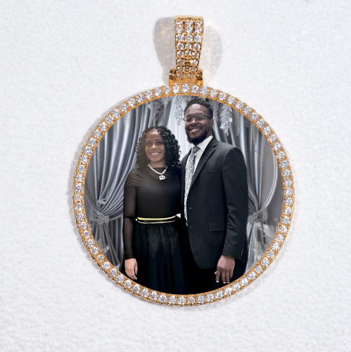MEDIUM 3D CIRCLE CUSTOM PICTURE PENDANT