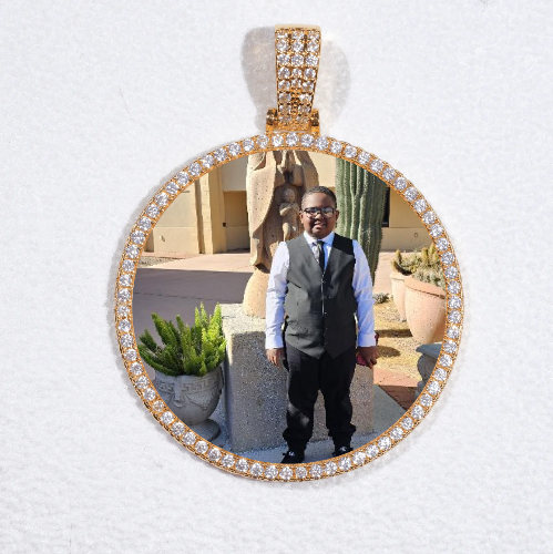 MEDIUM 3D CIRCLE CUSTOM PICTURE PENDANT