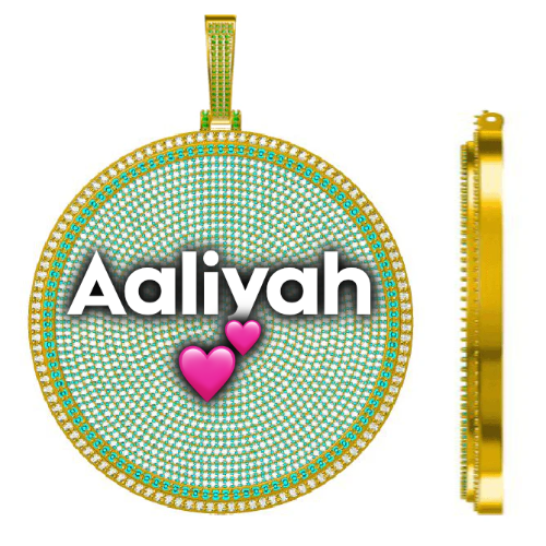 CUSTOM LETTER NECKLACE 3D BIG DISC