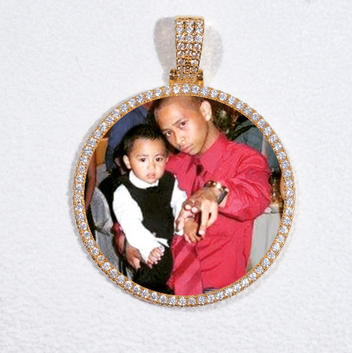 MEDIUM 3D CIRCLE CUSTOM PICTURE PENDANT