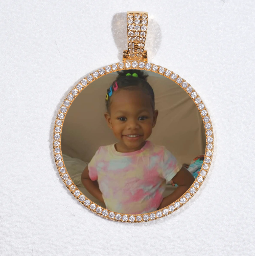 MEDIUM 3D CIRCLE CUSTOM PICTURE PENDANT
