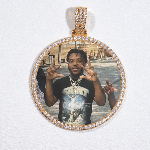 MEDIUM 3D CIRCLE CUSTOM PICTURE PENDANT