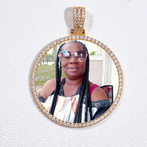 MEDIUM 3D CIRCLE CUSTOM PICTURE PENDANT