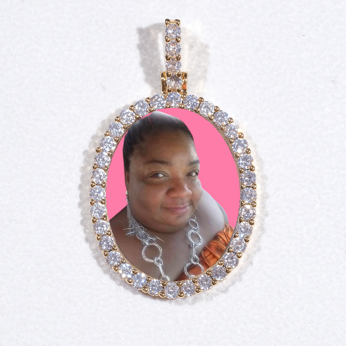 3D Oval Custom Picture Pendant