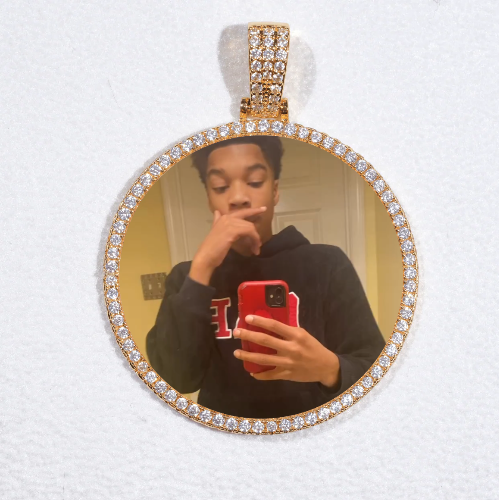 MEDIUM 3D CIRCLE CUSTOM PICTURE PENDANT