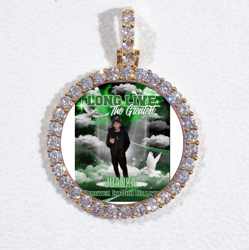 3D CIRCLE CUSTOM PICTURE PENDANT SMALL SIZE