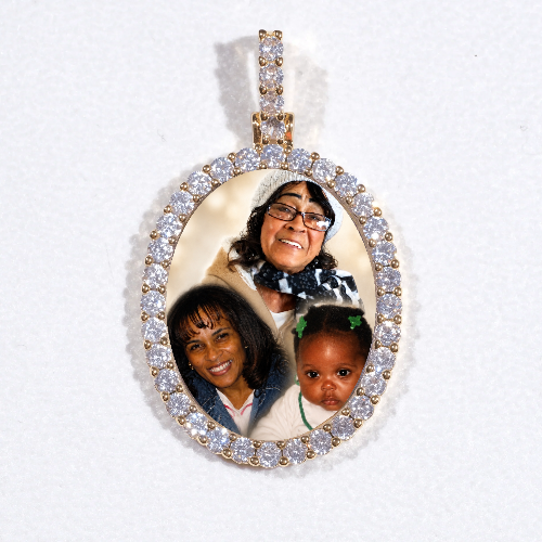 3D Oval Custom Picture Pendant