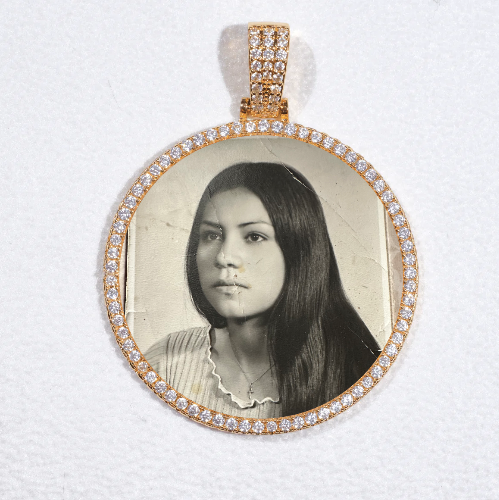 MEDIUM 3D CIRCLE CUSTOM PICTURE PENDANT
