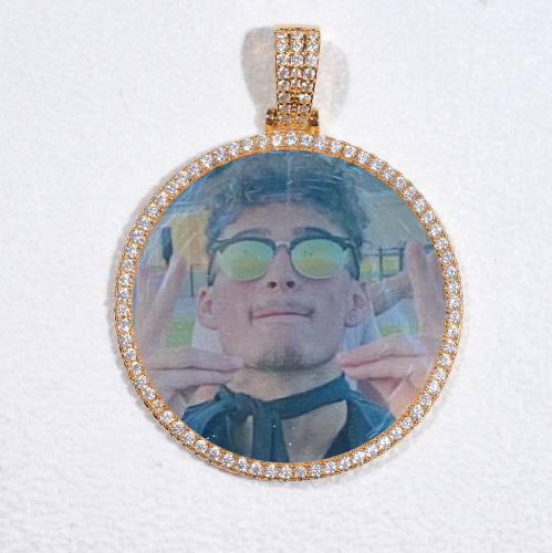 MEDIUM 3D CIRCLE CUSTOM PICTURE PENDANT