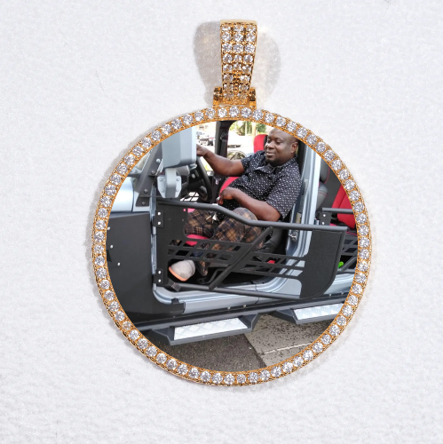 MEDIUM 3D CIRCLE CUSTOM PICTURE PENDANT