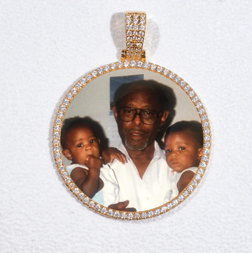 MEDIUM 3D CIRCLE CUSTOM PICTURE PENDANT