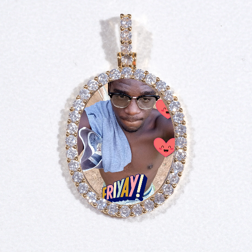 3D Oval Custom Picture Pendant