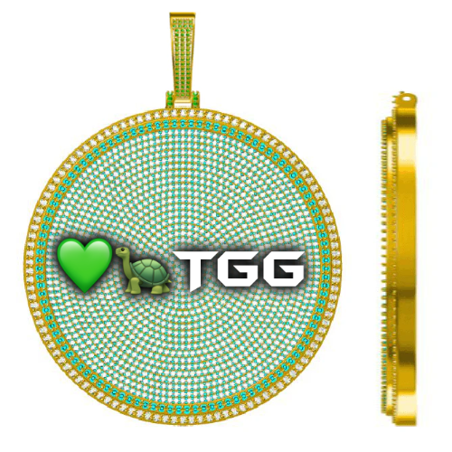 CUSTOM LETTER NECKLACE 3D BIG DISC