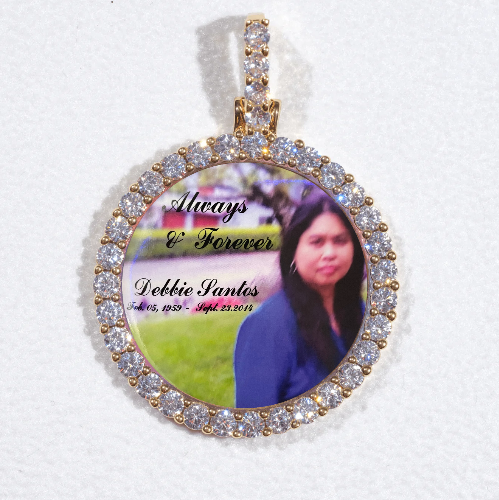 3D CIRCLE CUSTOM PICTURE PENDANT SMALL SIZE