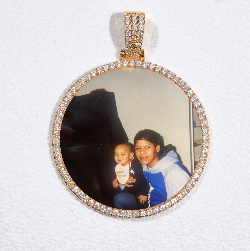 MEDIUM 3D CIRCLE CUSTOM PICTURE PENDANT