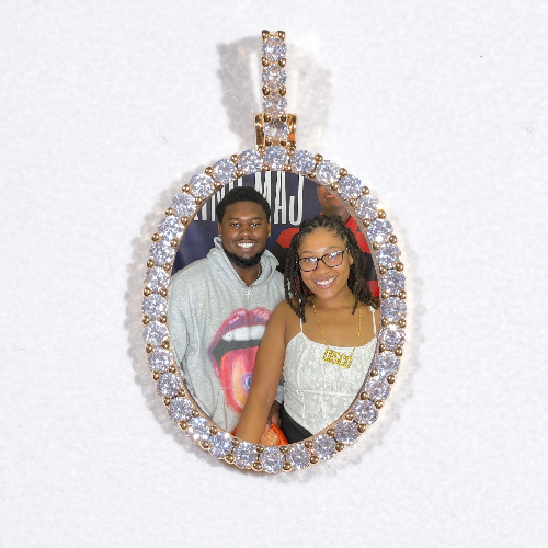 3D Oval Custom Picture Pendant