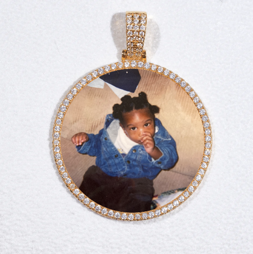 MEDIUM 3D CIRCLE CUSTOM PICTURE PENDANT