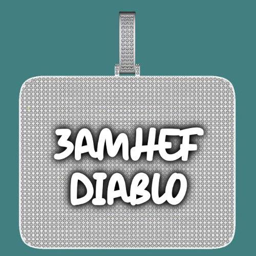CUSTOM LETTER NECKLACE 3D BIG SQUARE