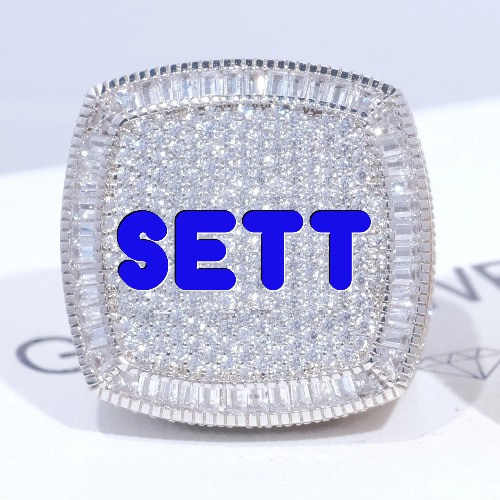 CUSTOM LETTER 3D ICED RING