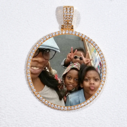 MEDIUM 3D CIRCLE CUSTOM PICTURE PENDANT