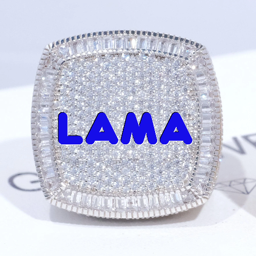CUSTOM LETTER 3D ICED RING