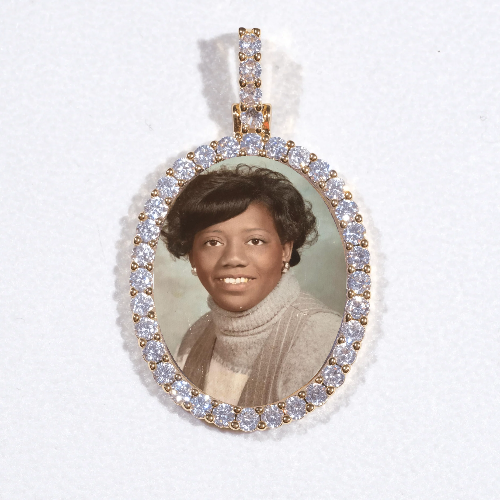 3D Oval Custom Picture Pendant